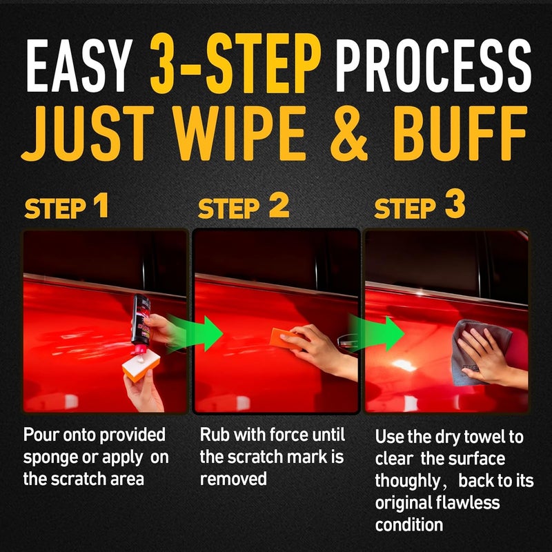 XPERTCHEMY Car Scratch Remover for Vehicles, Scratch Repair and Swirl Remover, Car Paint Scratch Remover & Restorer Kit, Polishing Wax Scratch Remover for Vehicles - Image 3